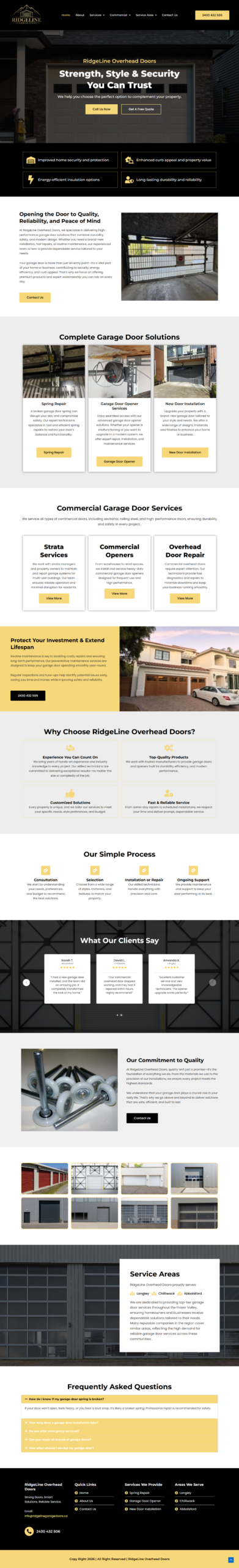 Screenshot of a website homepage built by Tennessee Marketing Co. on a Hostinger staging site